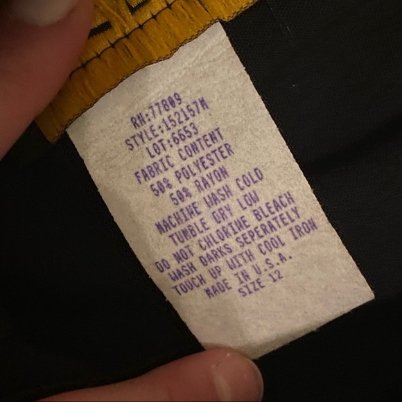 ๐ VINTAGE 80s TONI GARMENT FOR CC MAGIC BLACK HIGH WAIST PANTS SZ 12 - Picture 4 of 13